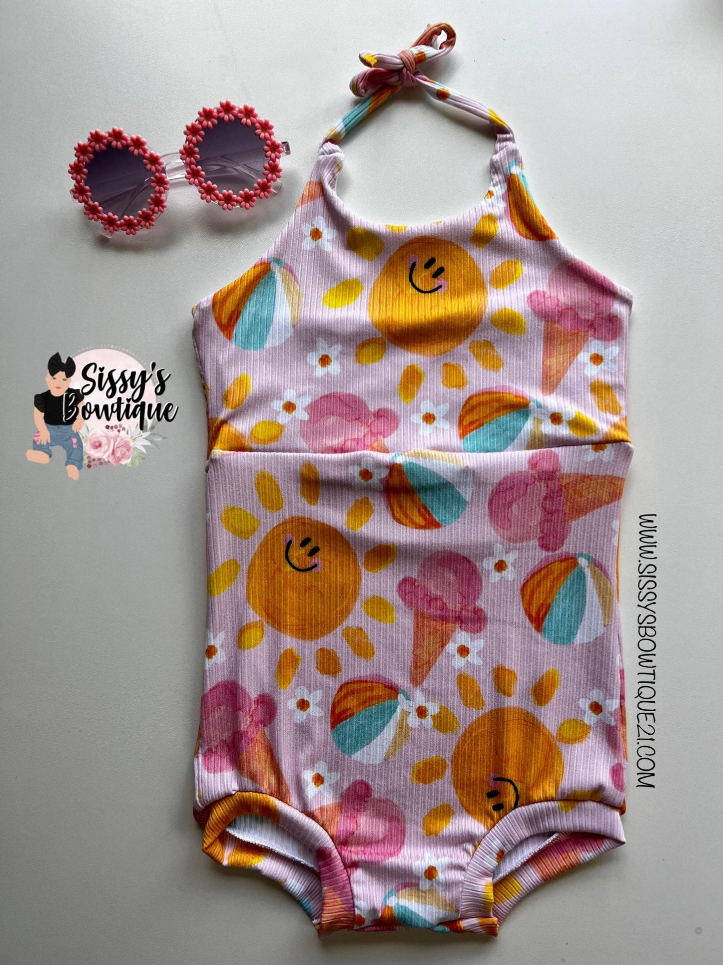 Halter Romper (Upload your print)