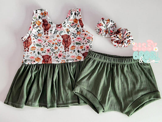 Mystery Peplum & Shortie set